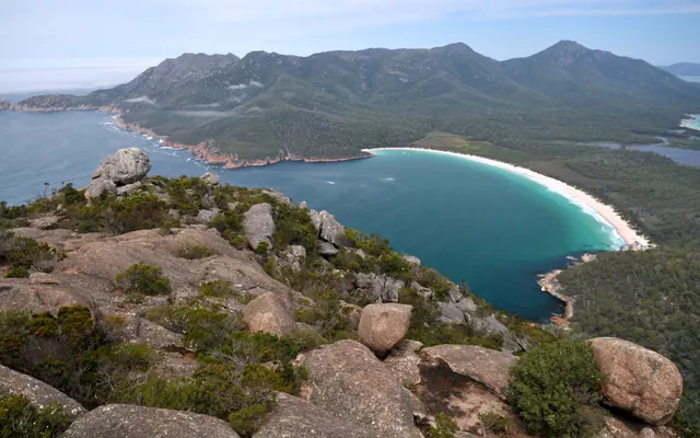 Wineglass Bay and the Hazards in Freycinet National Park