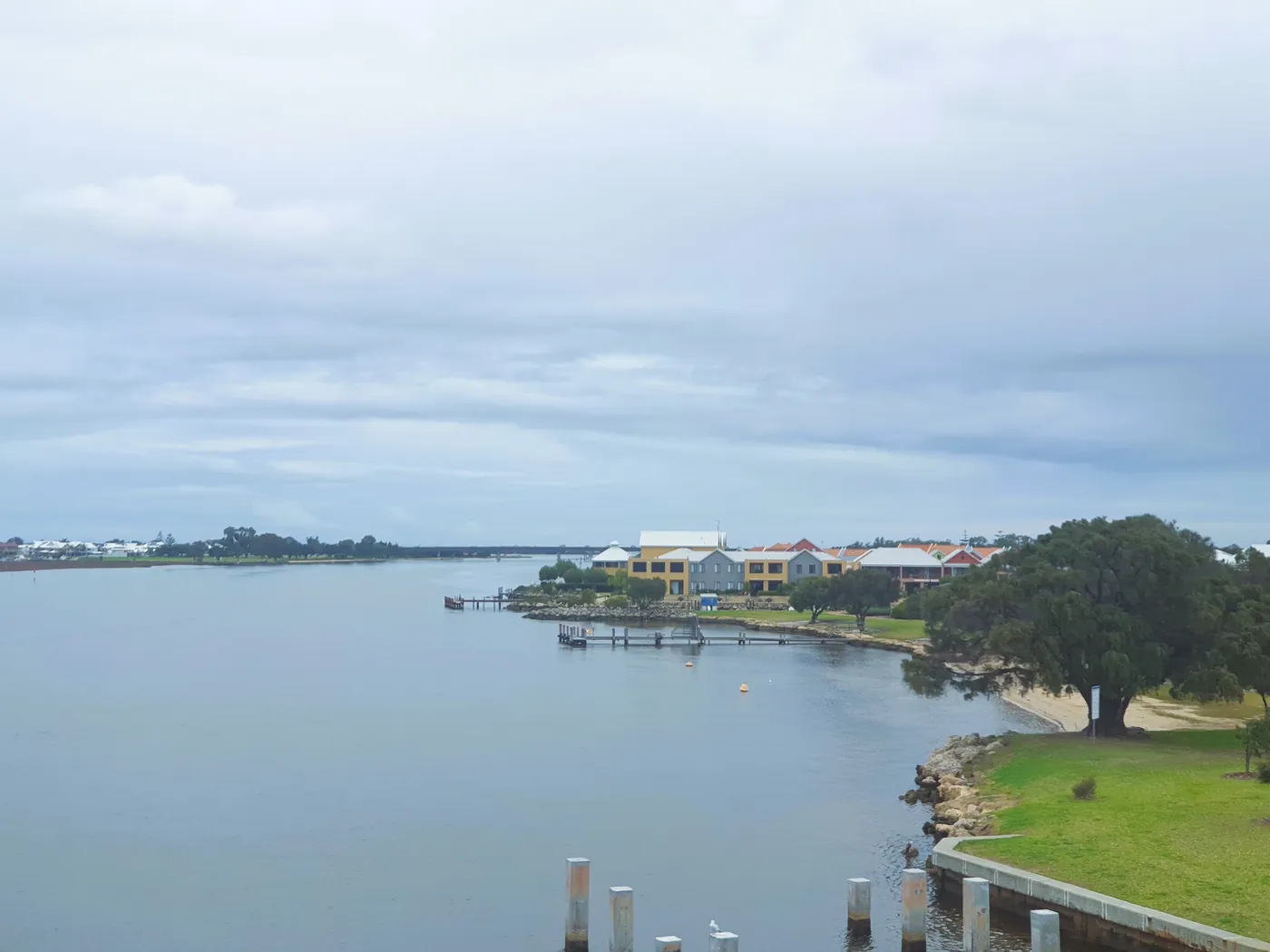 The Mandurah estuary seen from the Mandurah Bridge