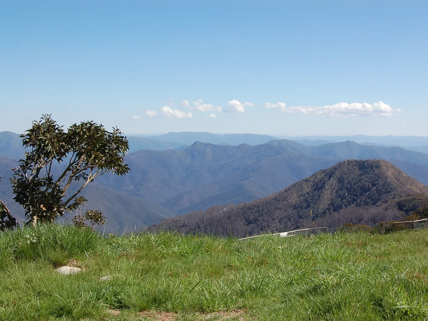 The view from Mount Buller over the High Country ranges in summer
