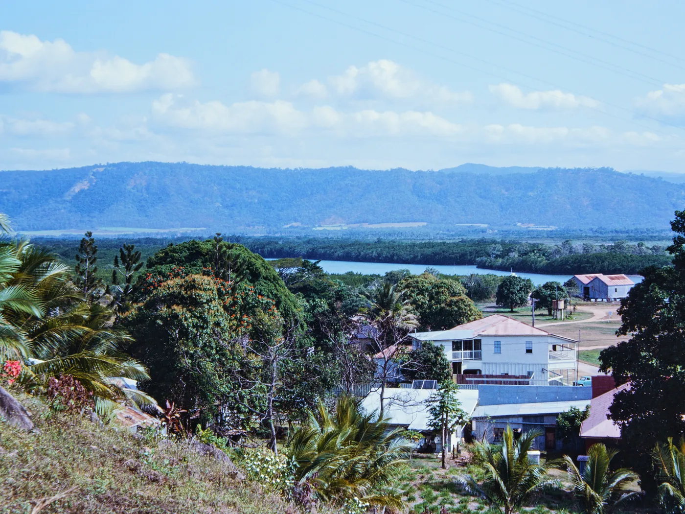 The view to the sea and the ranges from the hill above Port Douglas