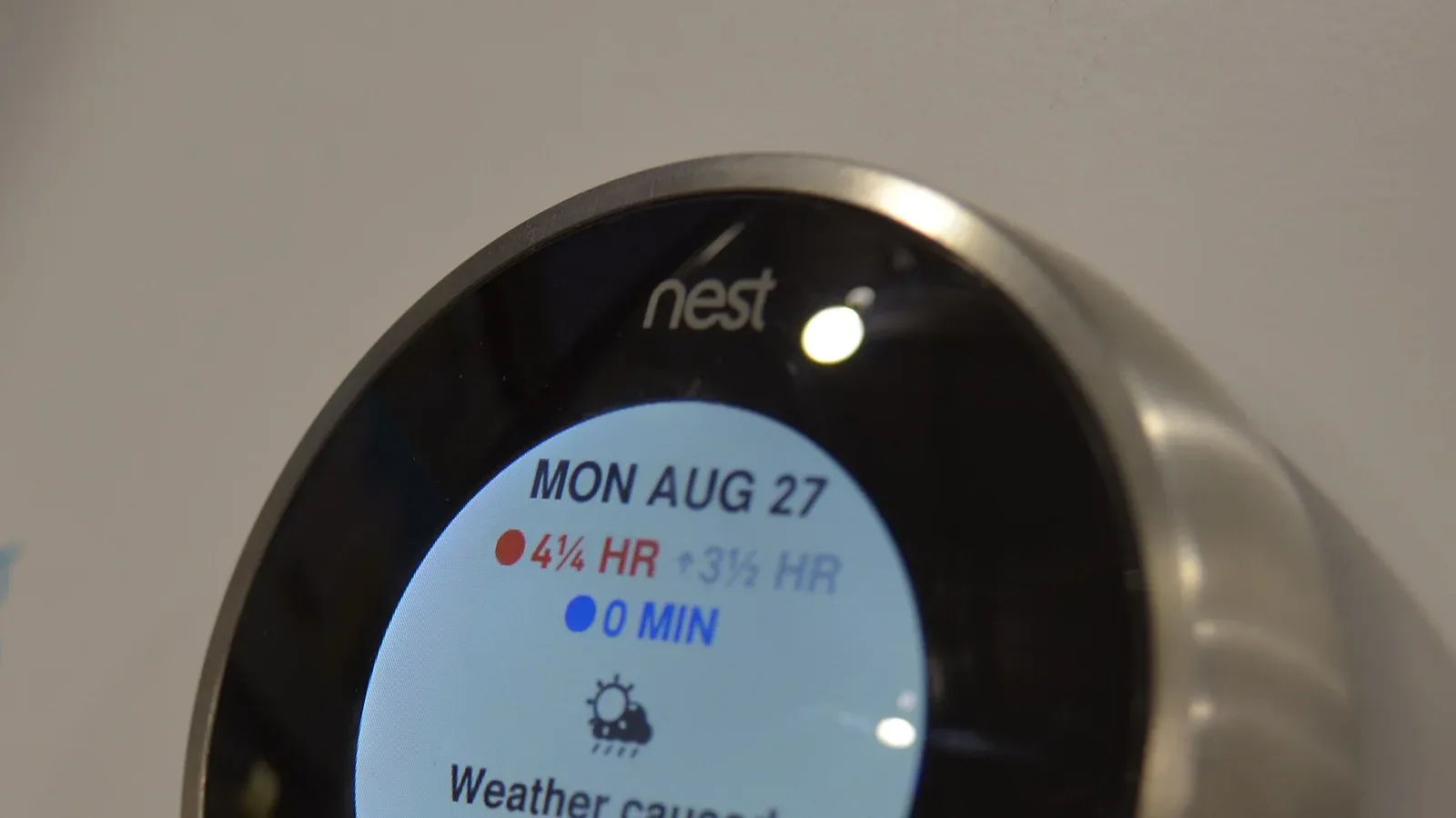 A Nest Learning Thermostat close-up
