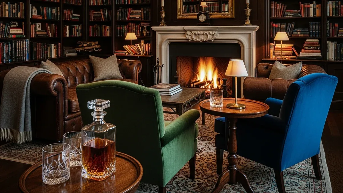 An understated luxury estate at dusk that signals privacy and effortlessness to an affluent guest
