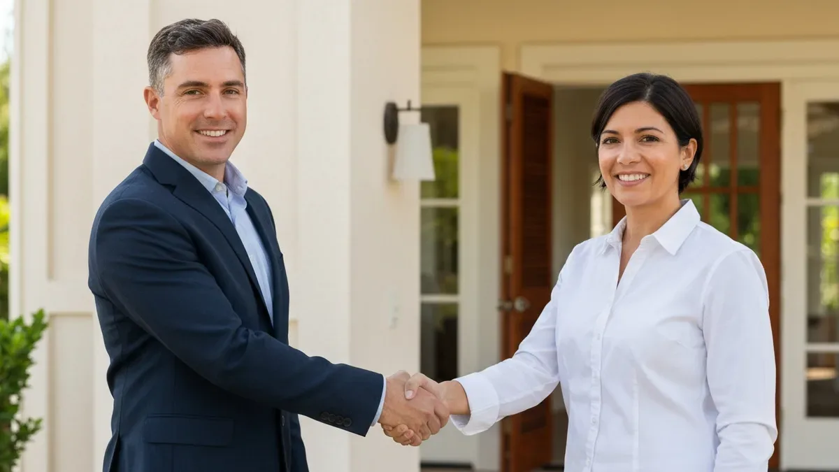 Investor reviewing Airbnb revenue projections for first investment property