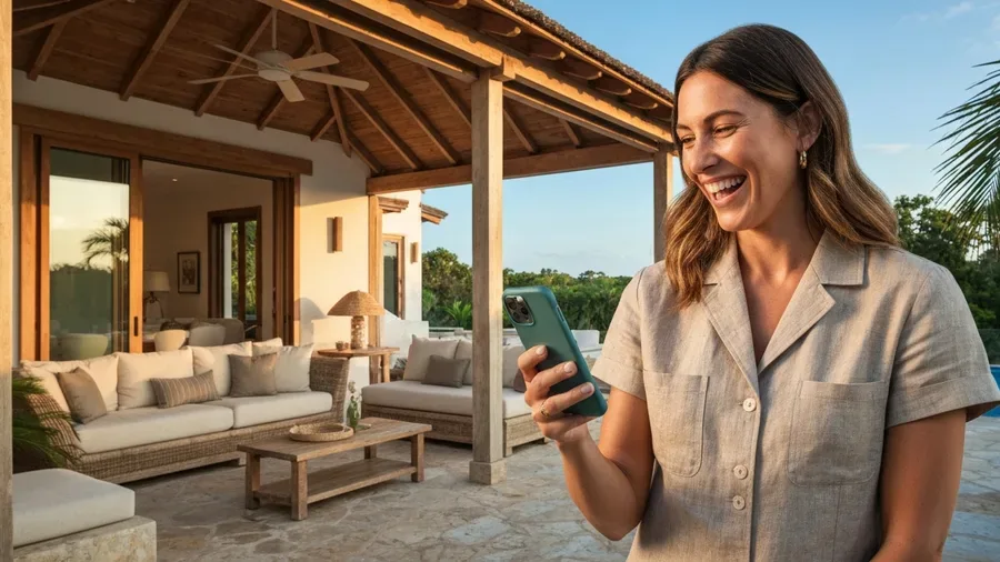 Clean direct booking website design with booking calendar