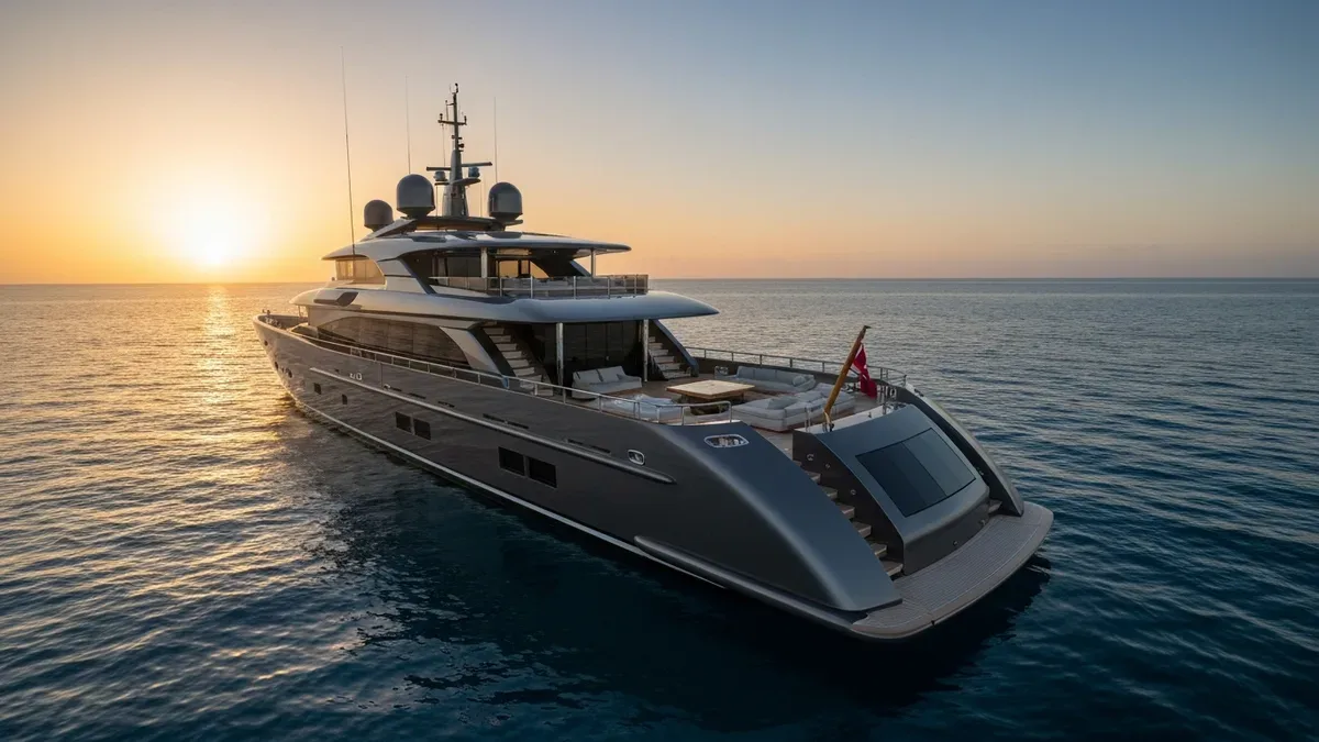 Futuristic short-term rental property with smart home technology integration