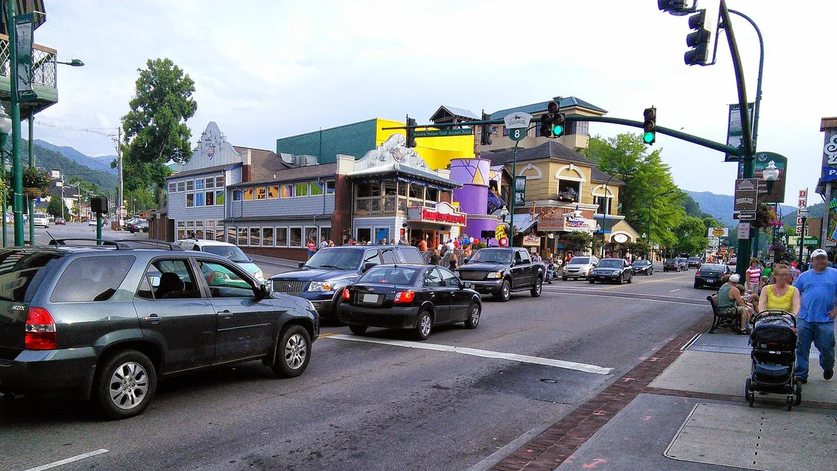 Downtown Gatlinburg, Tennessee — the walkable resort town at the gateway to the national park