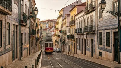 Lisbon historic Alfama district with colorful tiles and viewpoints
