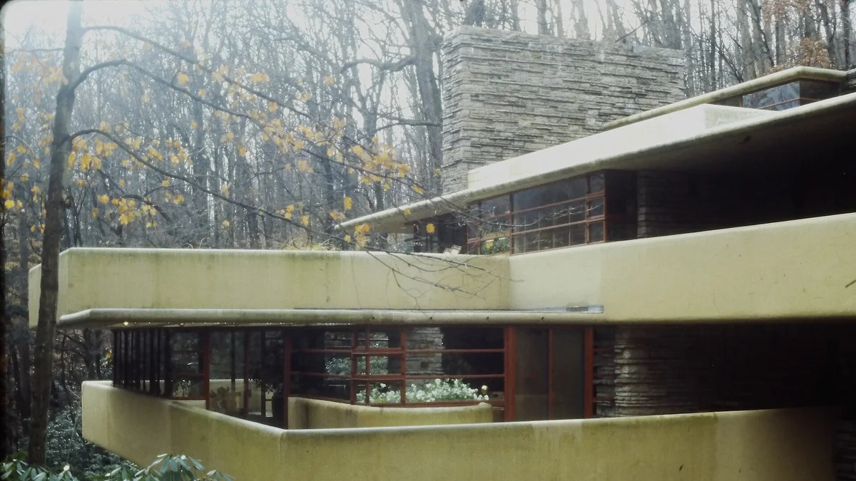 Fallingwater, Frank Lloyd Wright's cantilevered masterpiece over a waterfall in Pennsylvania