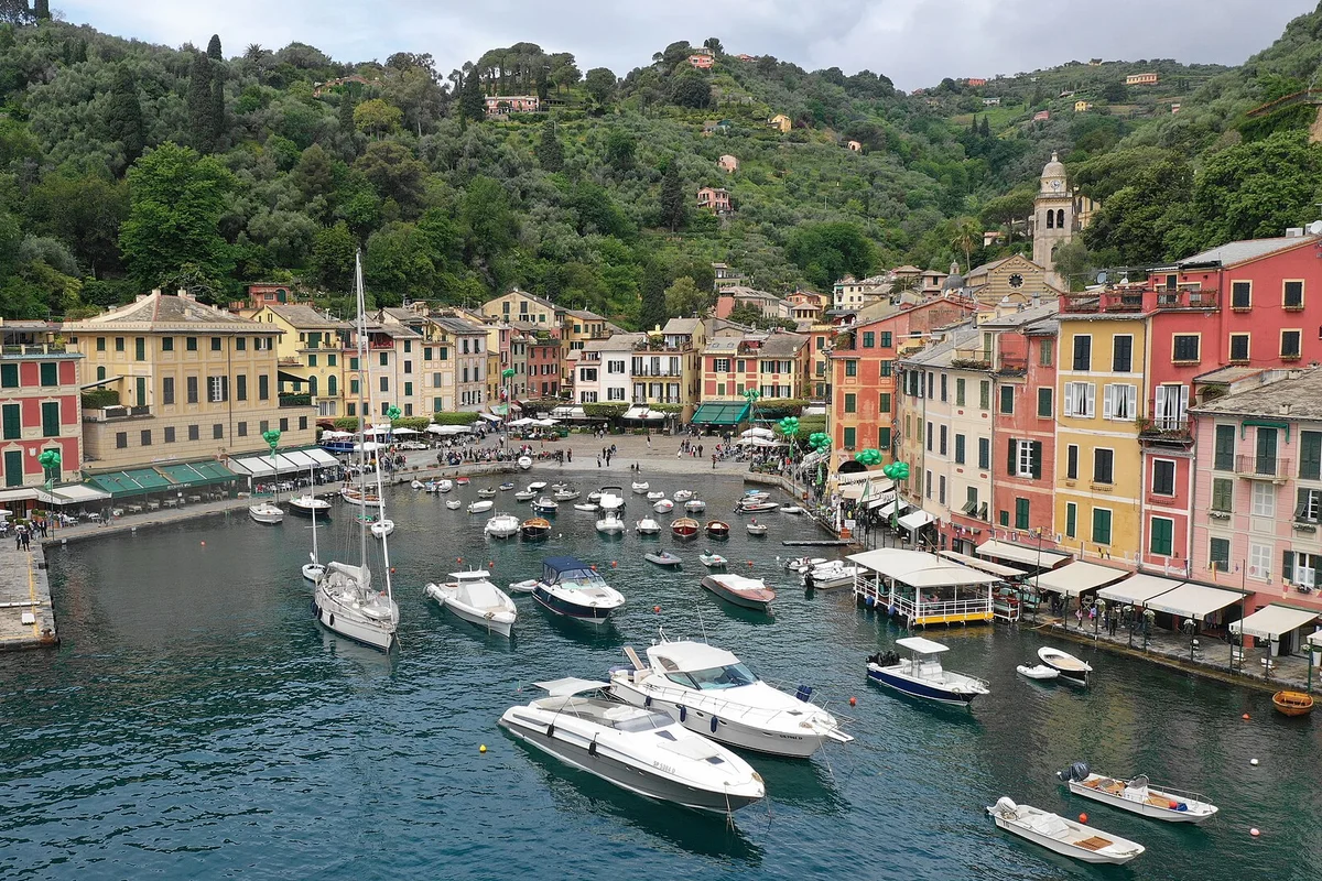 The harbor at Portofino on the Italian Riviera, a byword for discreet Mediterranean luxury