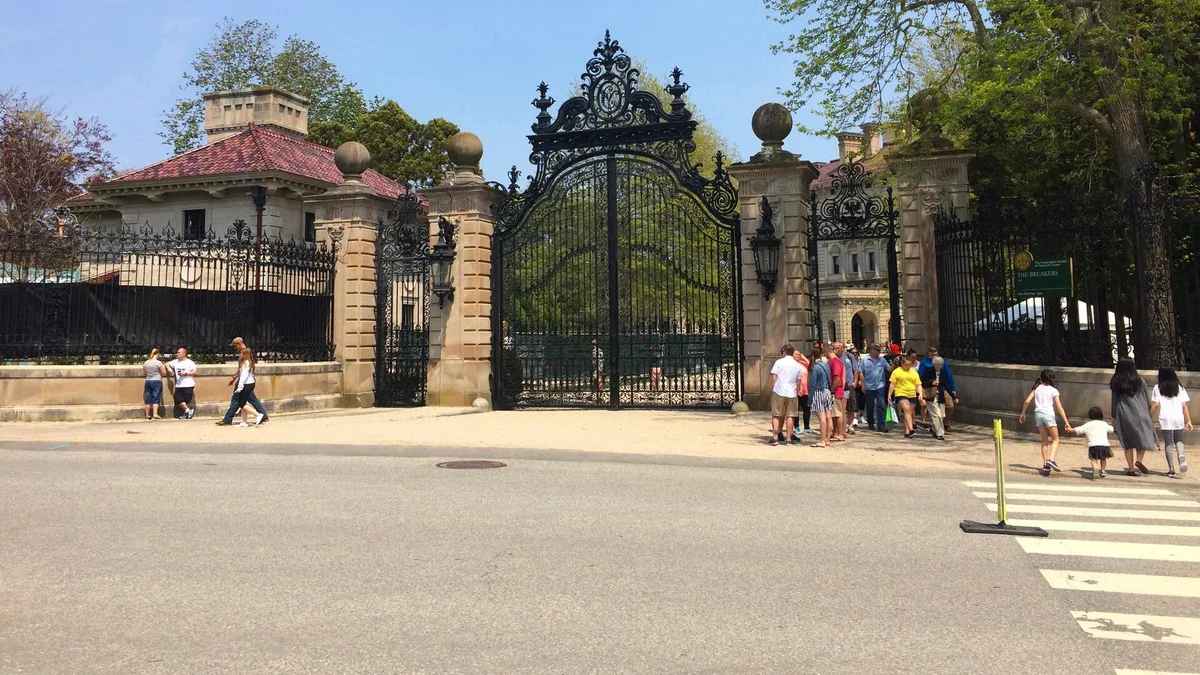 The Breakers in Newport, Rhode Island, the Vanderbilt Gilded Age summer cottage overlooking the Atlantic