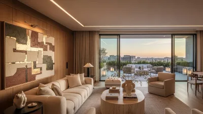 Designed luxury living room with layered lighting, a coherent concept, and a point of view