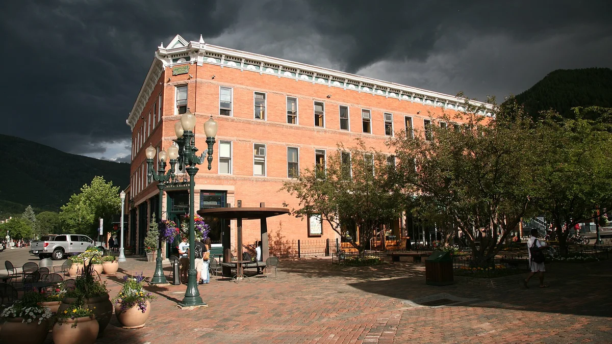 Downtown Aspen, Colorado, in winter