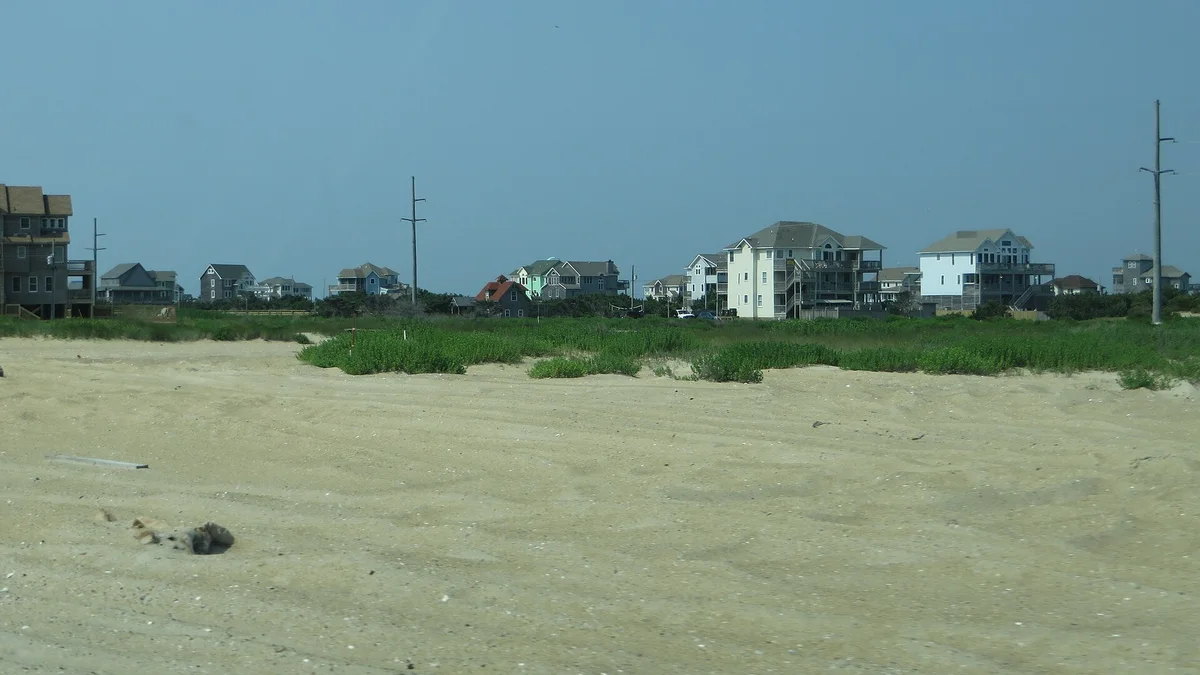 Beach houses on the Outer Banks of North Carolina