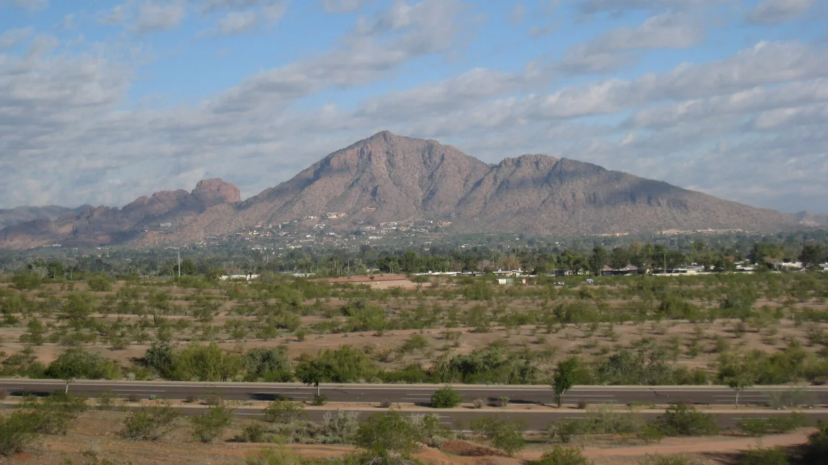 Sonoran Desert peaks near Scottsdale — the landscape behind winter high-season demand