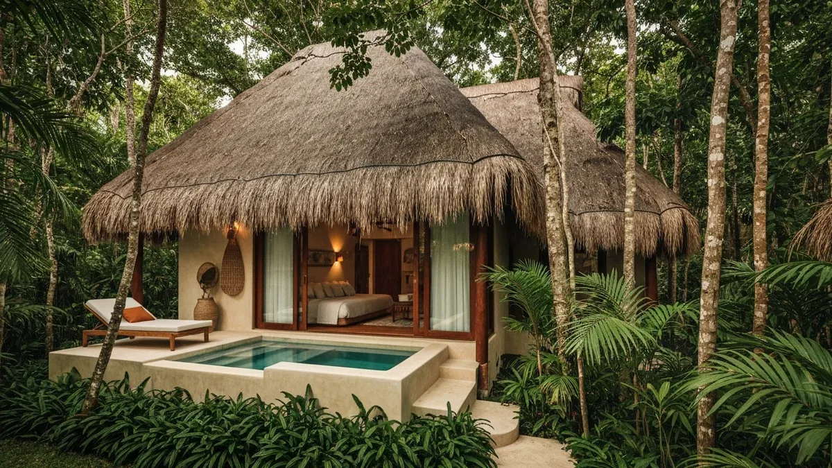 Tulum eco-luxury villa with jungle cenote and infinity pool