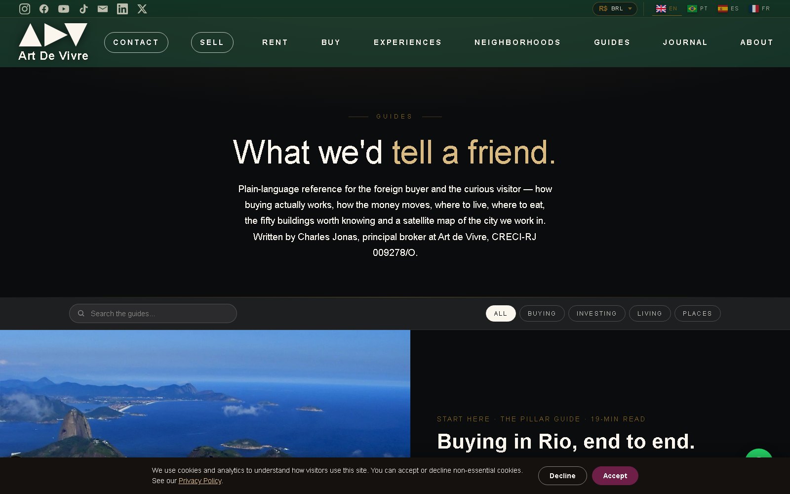 Art de Vivre Journal and Guides — a foreign-buyer content library authored by the broker