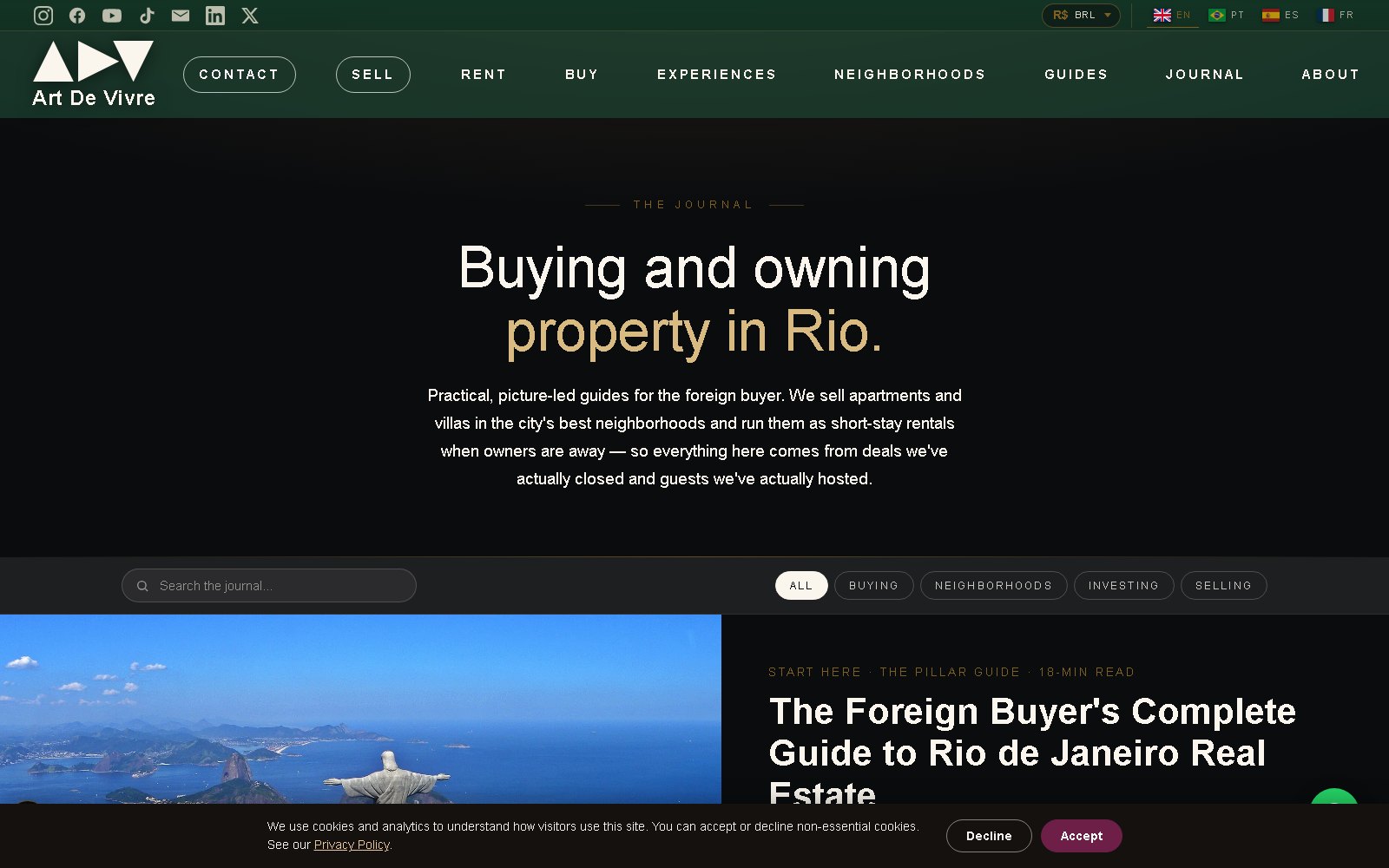 Art de Vivre Journal and Guides — a foreign-buyer content library authored by the broker