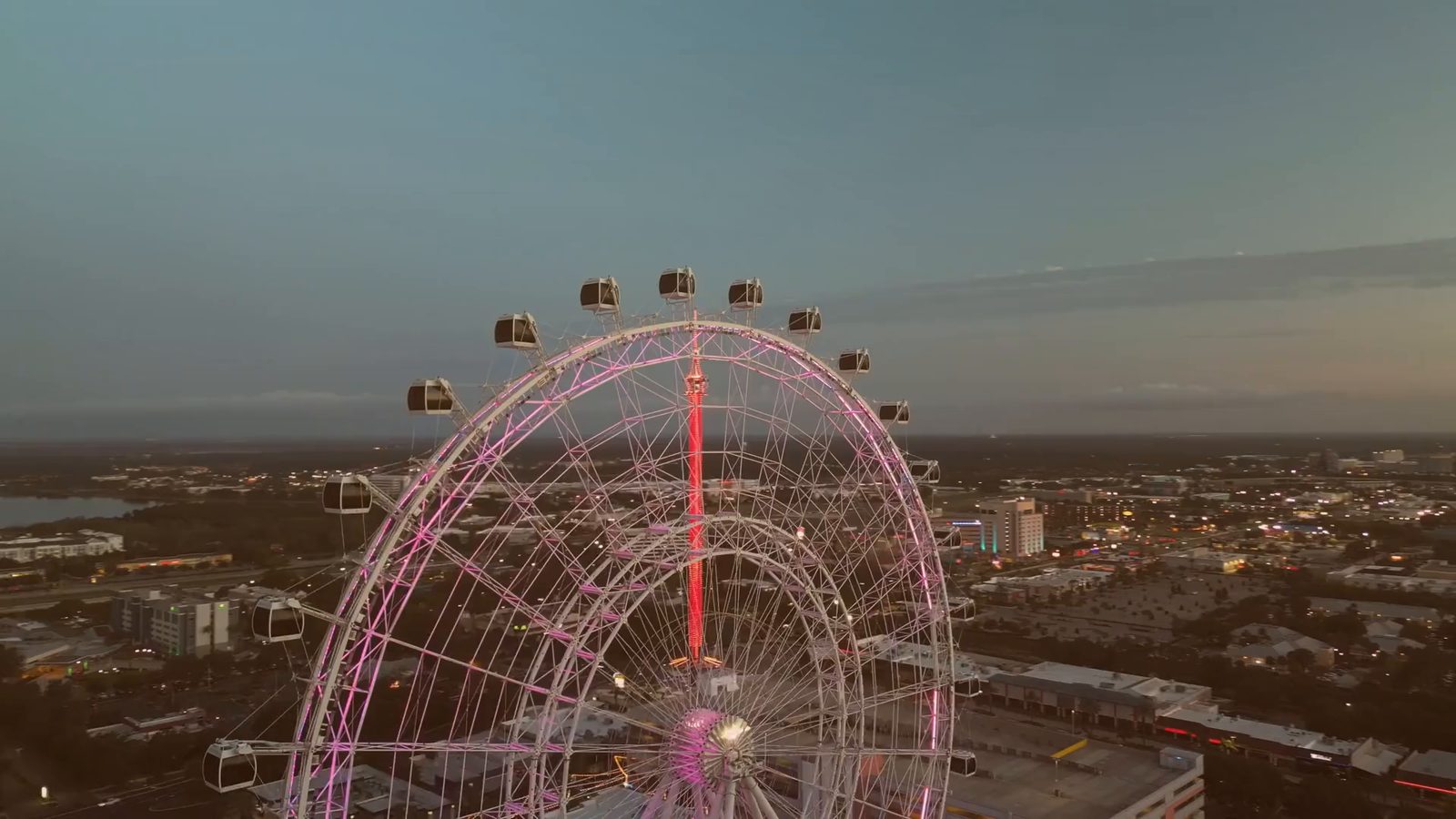 Libema Properties — the Orlando Eye and the city at dusk, Orlando, Florida