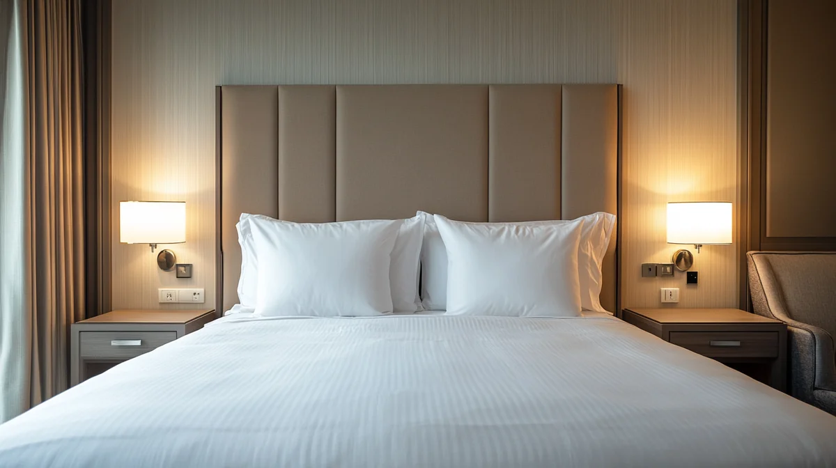 Boutique hotel lobby with designer interiors