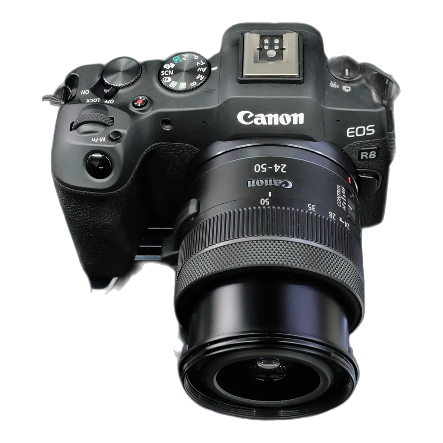 Canon EOS R8 — the camera reviewed in this guide, photographed against a plain background