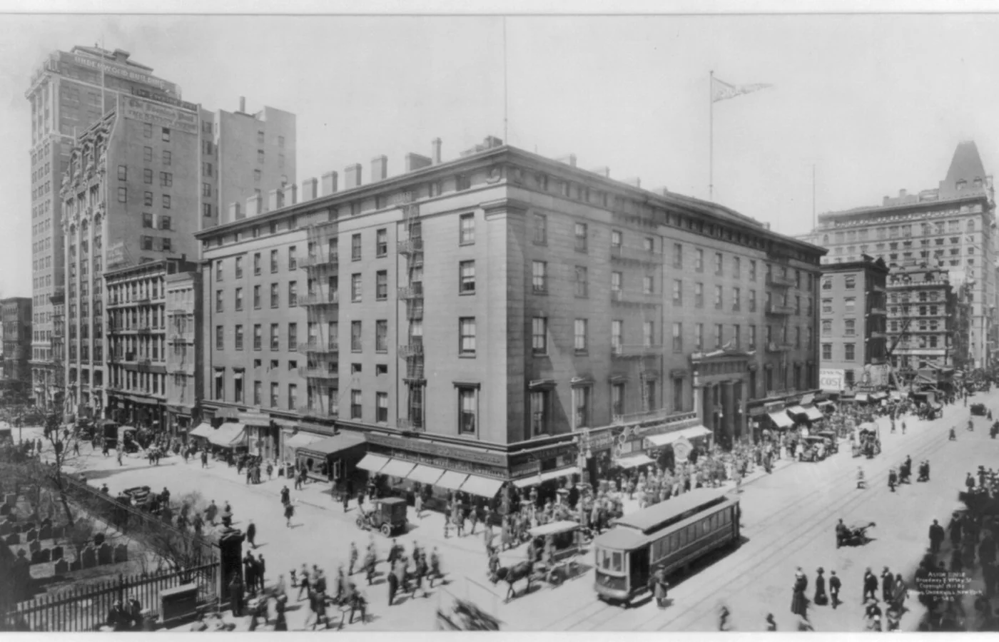 The Astor House hotel on Broadway in New York City, opened in 1836