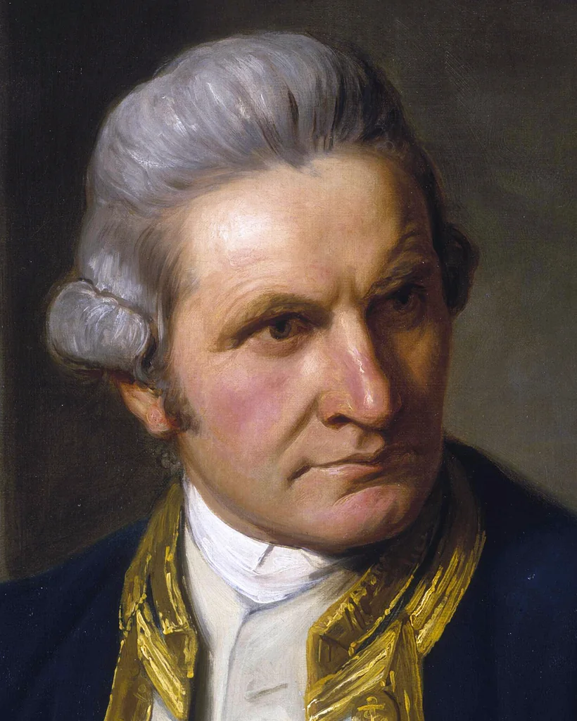 Portrait of Captain James Cook after Nathaniel Dance, whose 1778 landfall at Waimea on Kauai was Hawaii's first documented visitor arrival