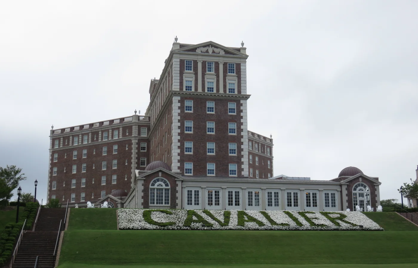 The 1927 Cavalier Hotel on its hill above the oceanfront in Virginia Beach