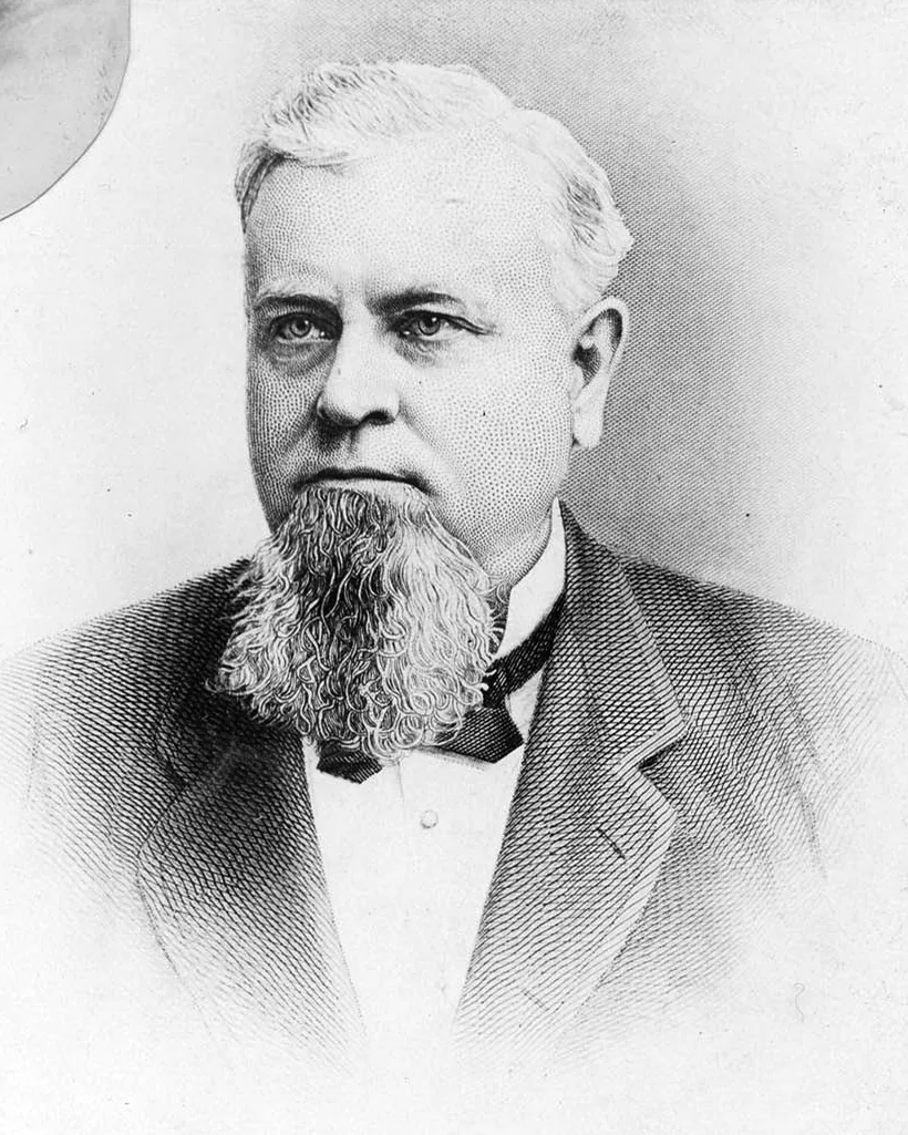 Portrait of Charles Crocker, the railroad magnate whose Pacific Improvement Company built the Hotel Del Monte and laid out 17-Mile Drive
