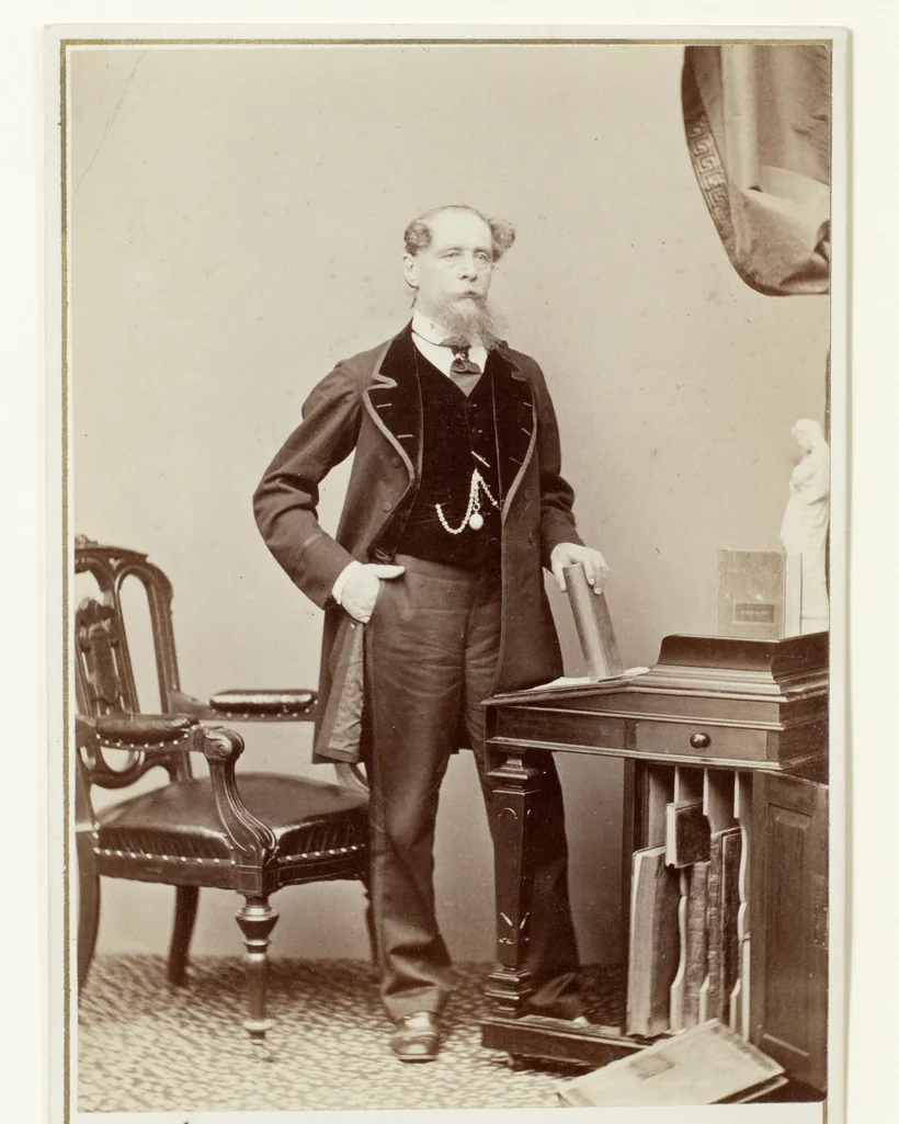 Charles Dickens, photographed by Jeremiah Gurney in 1867 during the American reading tour he made from the Parker House in Boston