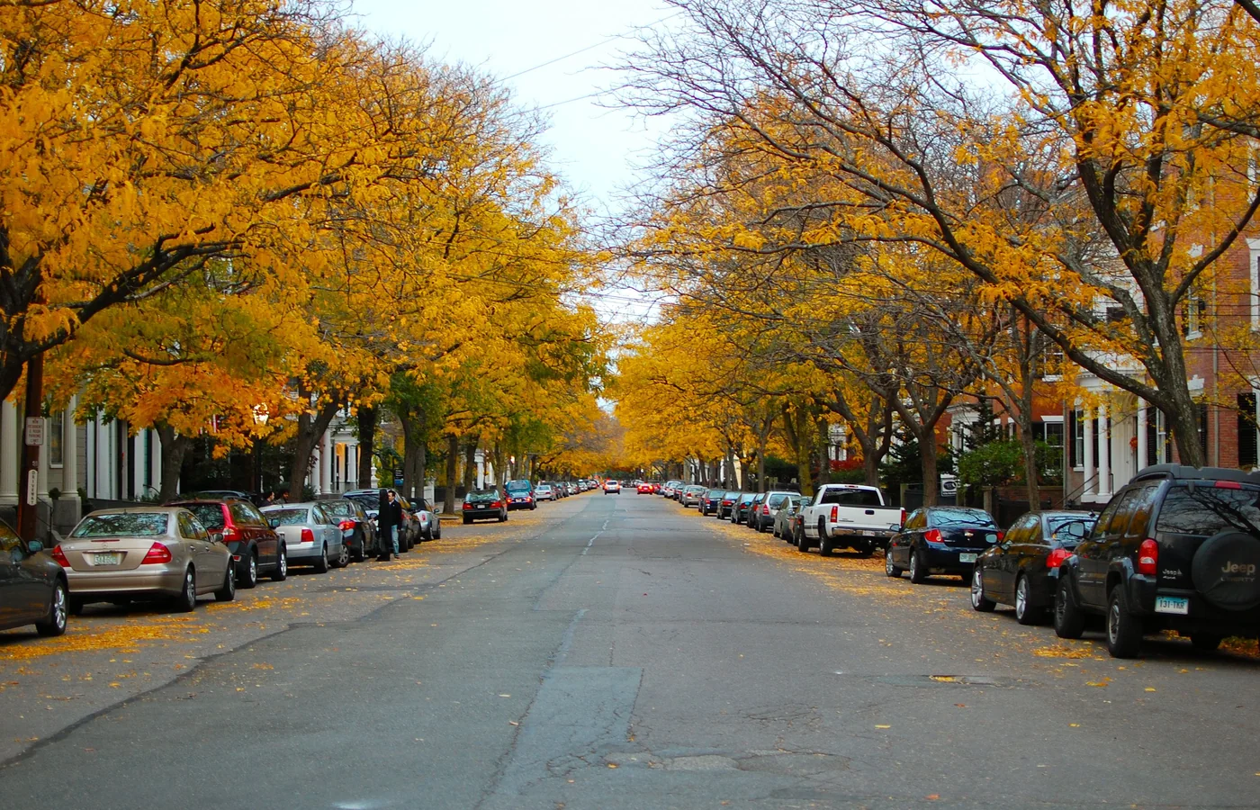 Federal-period mansions on Chestnut Street in Salem, Massachusetts, heart of the McIntire Historic District