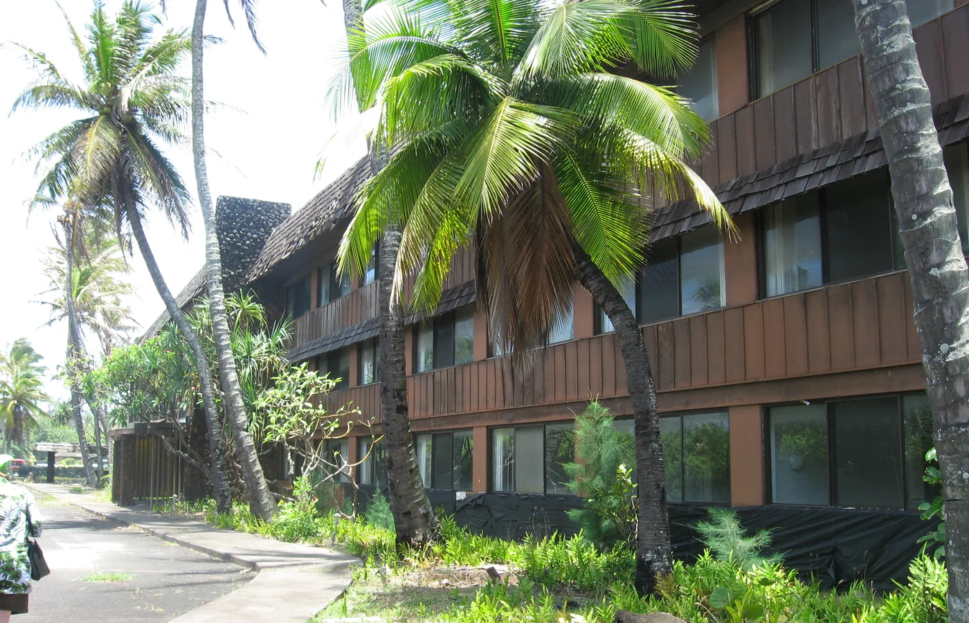 The Coco Palms Resort in Wailua, Kauai, closed since Hurricane Iniki in 1992 — the hotel Grace Buscher Guslander made famous and the set of Elvis Presley's Blue Hawaii