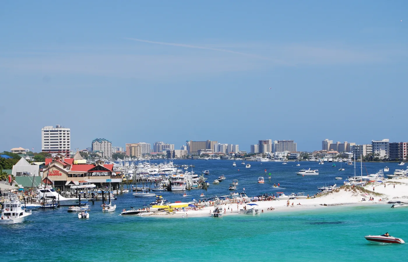 Destin Harbor on Florida's Emerald Coast, home to one of the largest charter fishing fleets in the country