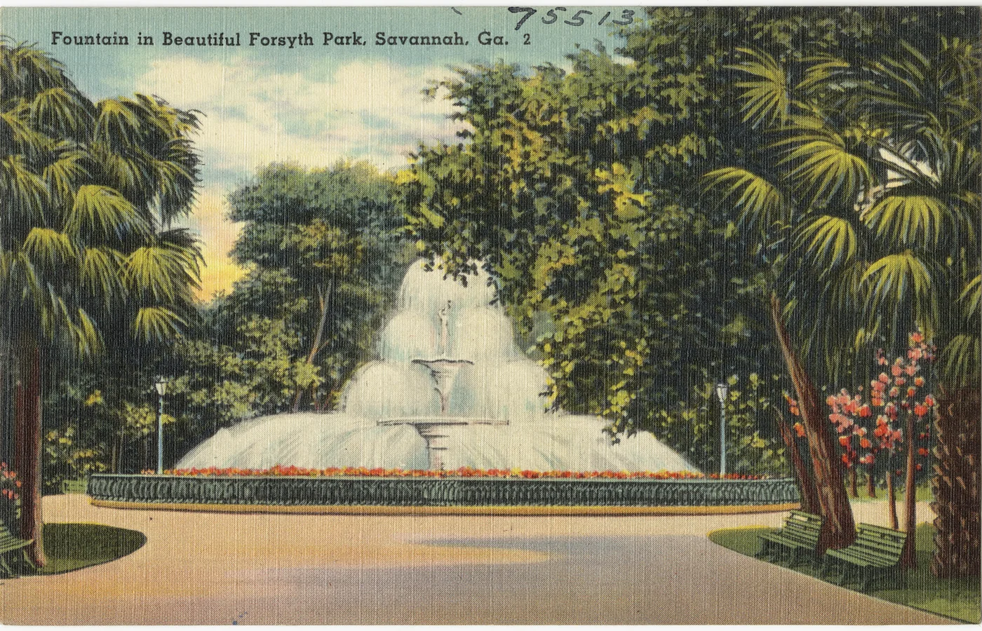 The cast-iron fountain in Forsyth Park, Savannah, installed in 1858