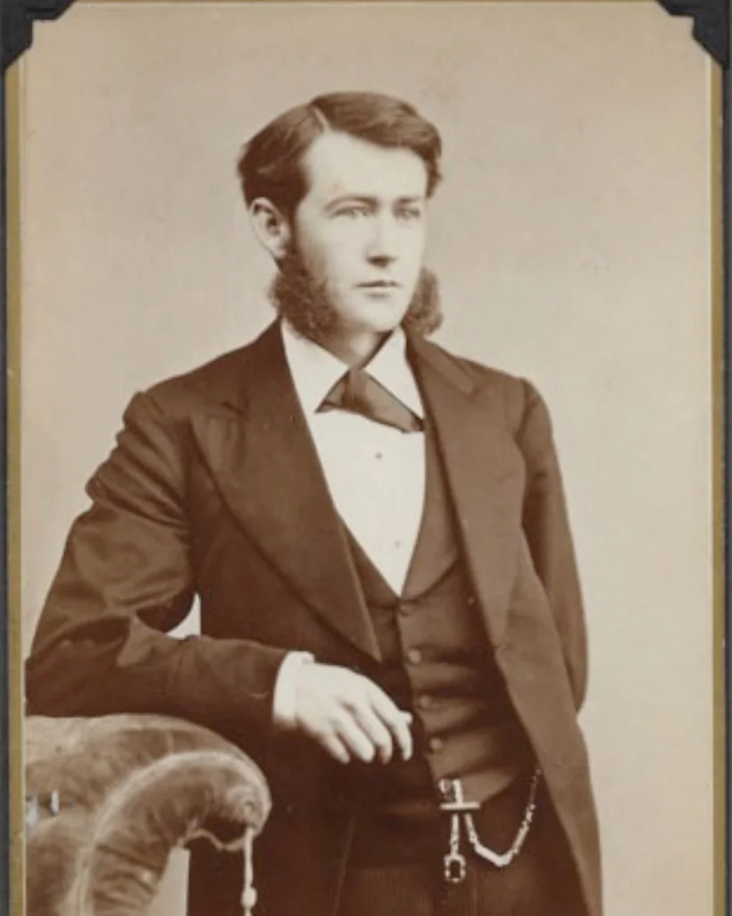 Portrait of James Franklin Devendorf, co-founder of the Carmel Development Company who marketed Carmel-by-the-Sea to artists and writers