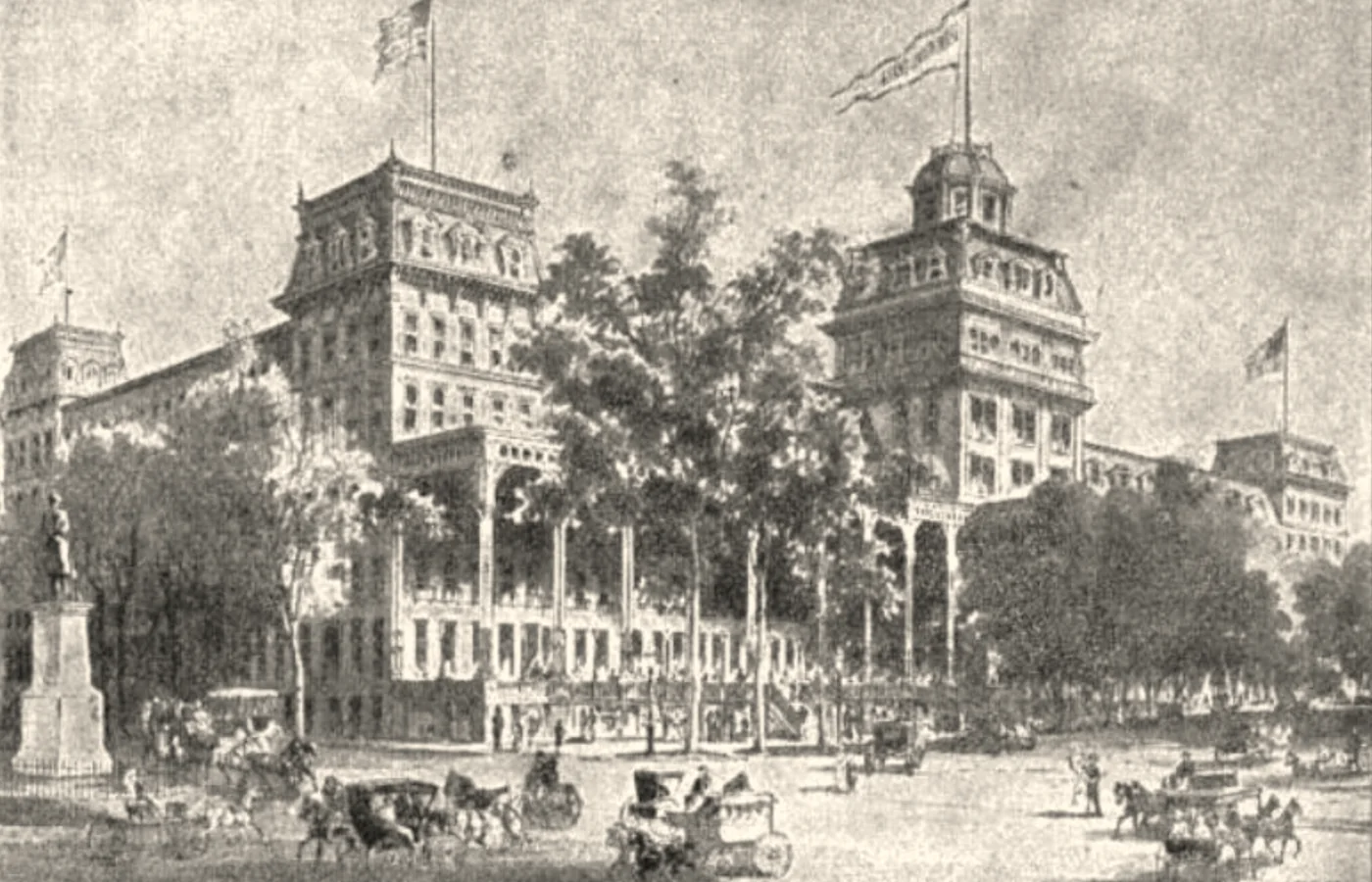 The Grand Union Hotel in Saratoga Springs, once the largest hotel in the world