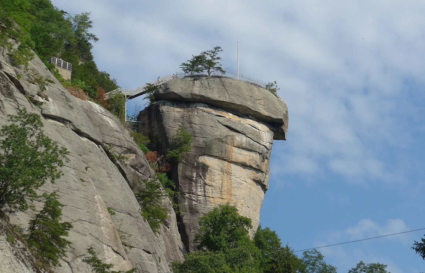 Chimney Rock, the granite monolith above Lake Lure, North Carolina