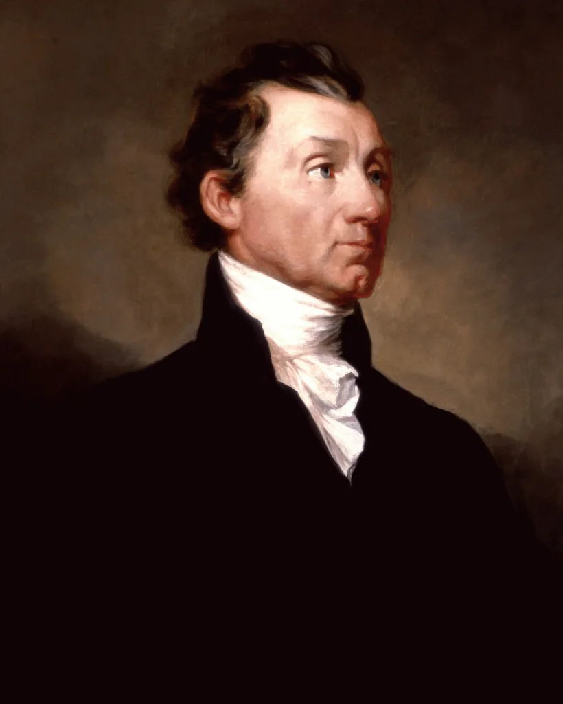 James Monroe, painted by Samuel F. B. Morse in 1819, whose Highland estate neighbors Monticello outside Charlottesville