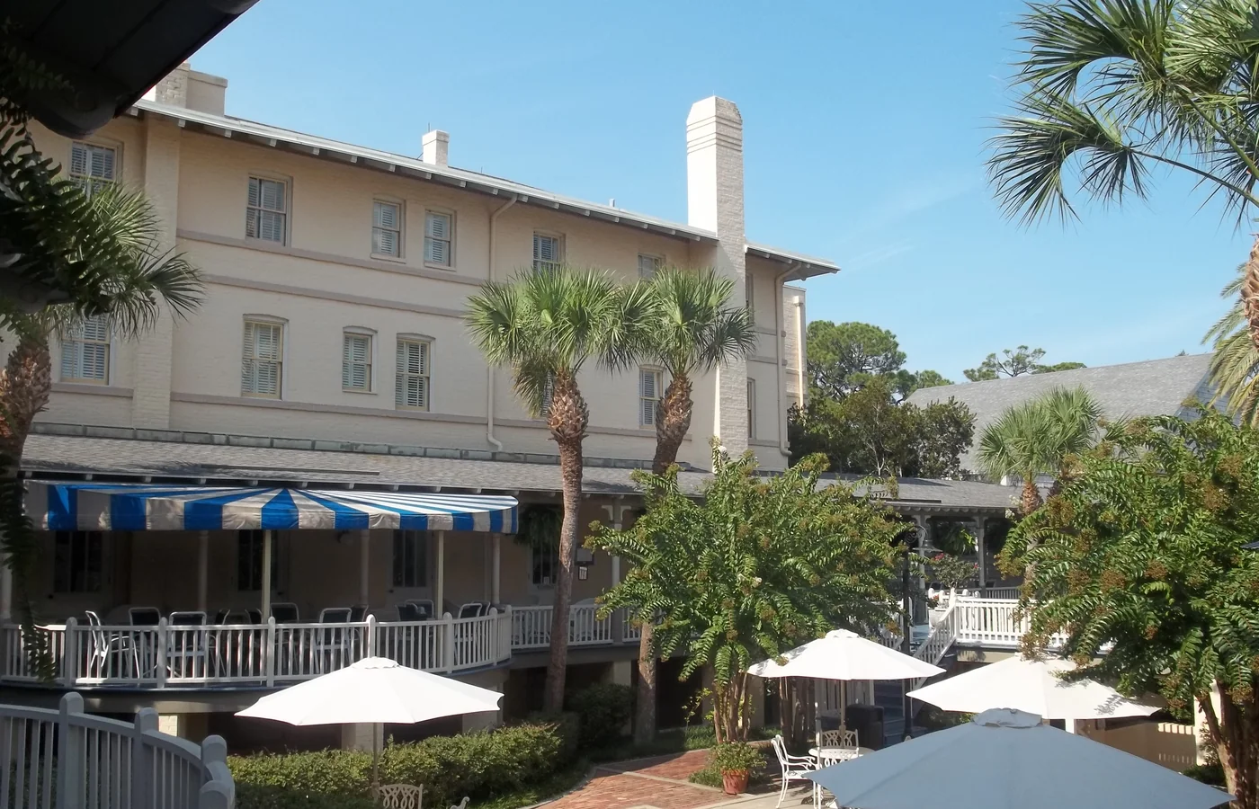 The historic Jekyll Island Club clubhouse near Sea Island, Georgia