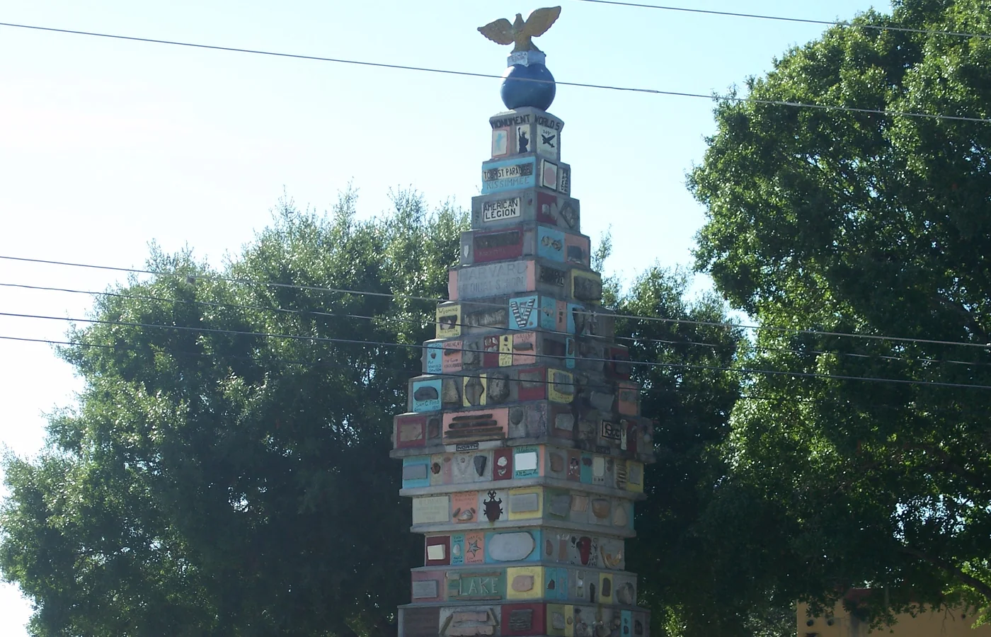 The Monument of States, a 1943 folk-art tower in Kissimmee, Florida