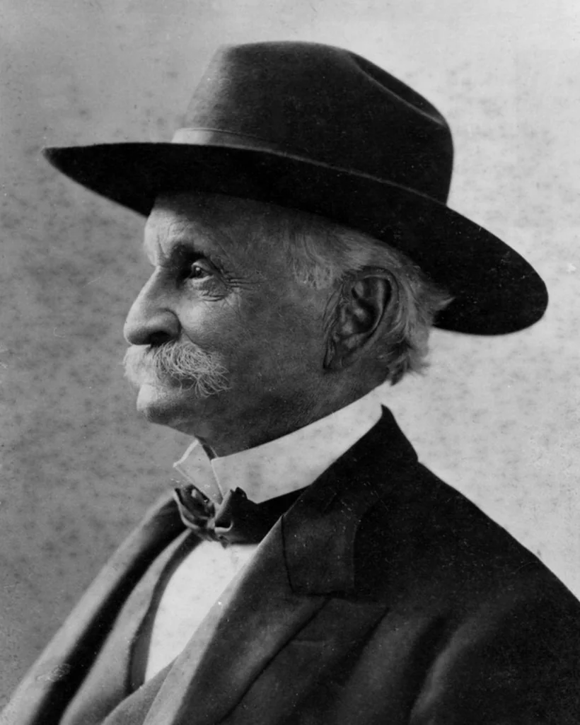 Portrait of Elias 'Lucky' Baldwin, the developer who built the Tallac House resort on Lake Tahoe's south shore in the 1880s