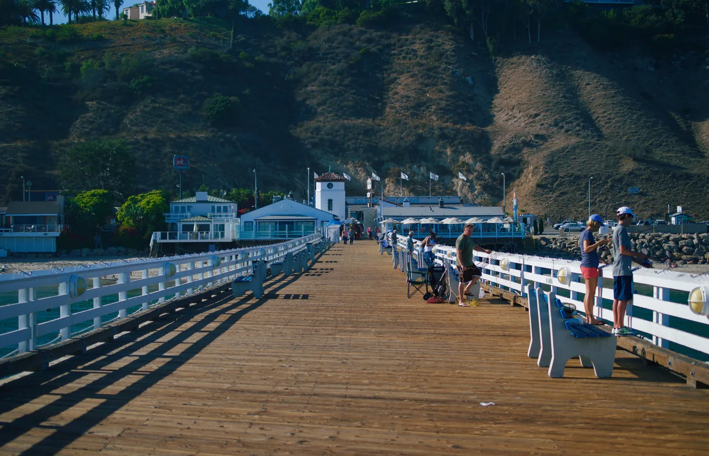 The Malibu Pier on the Southern California coast, first built by the Rindge family in 1905