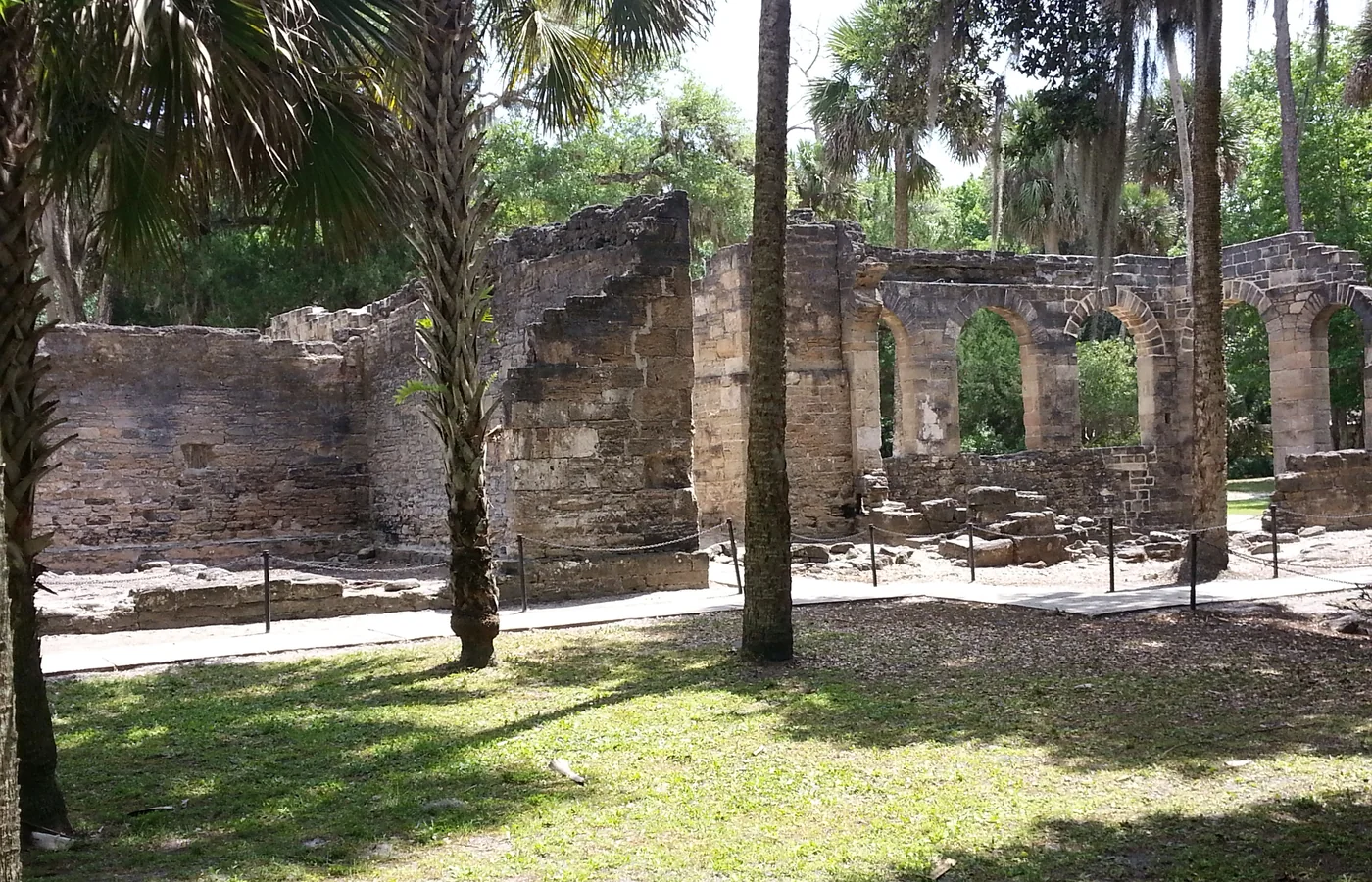 The New Smyrna Sugar Mill Ruins, remains of a 19th-century sugar plantation near New Smyrna Beach