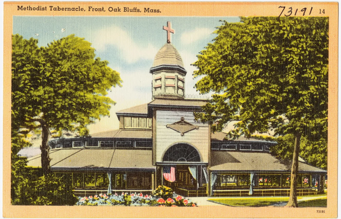 Postcard of the Methodist Tabernacle at Wesleyan Grove in Oak Bluffs, Martha's Vineyard