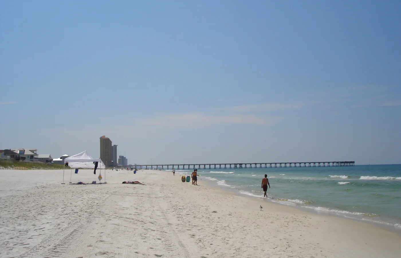 The City Pier at Panama City Beach reaching over the Gulf of Mexico, Florida