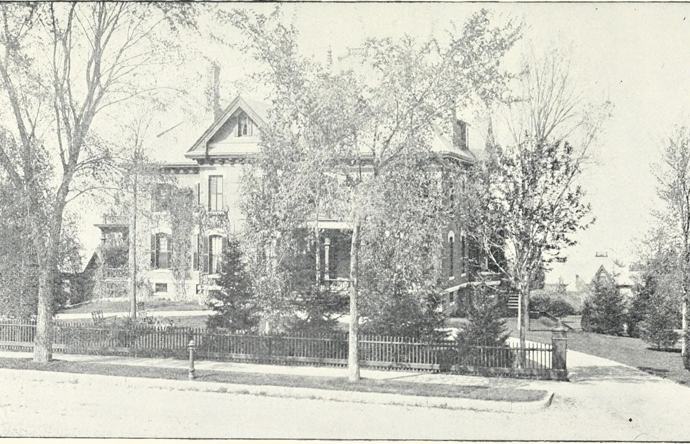 Plate of a showpiece Burlington, Vermont residence from Picturesque Burlington, the city's 1894 illustrated promotional handbook