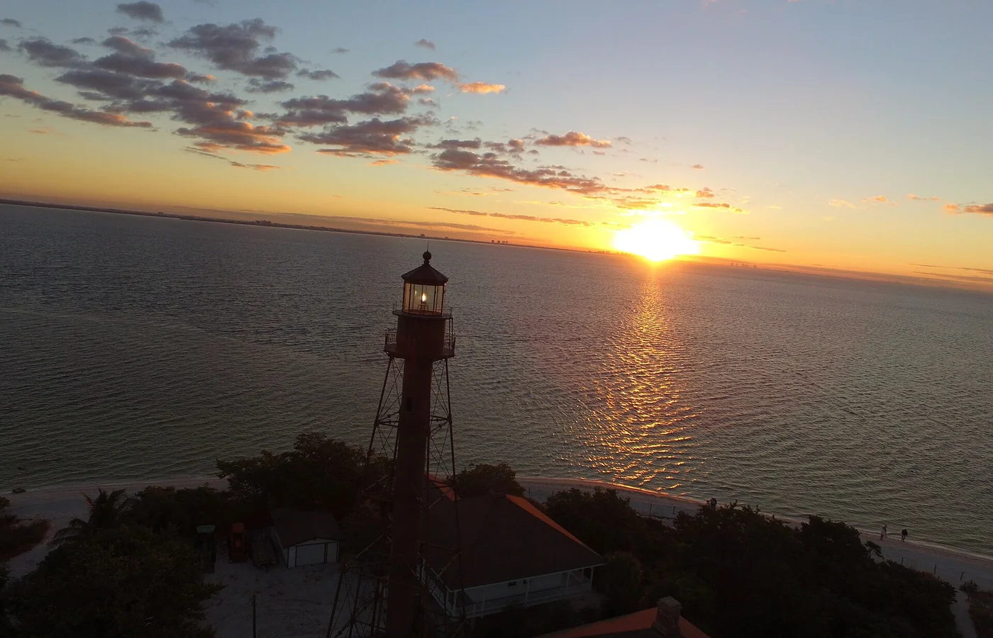 The Sanibel Island Lighthouse, first lit in 1884, on the eastern tip of Sanibel Island