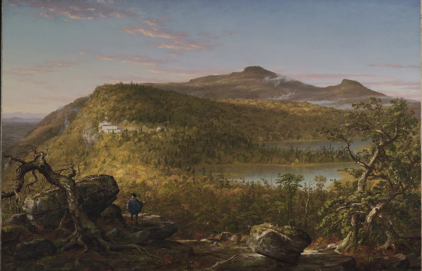 A View of the Two Lakes and Mountain House, Catskill Mountains, Morning, painted by Thomas Cole in 1844