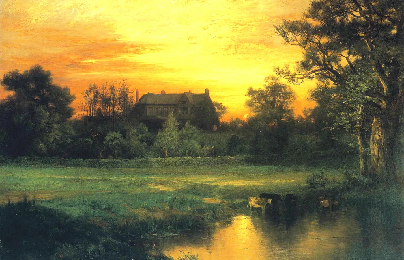 Thomas Moran's painting East Hampton, Long Island, one of the works that drew city audiences to the East End
