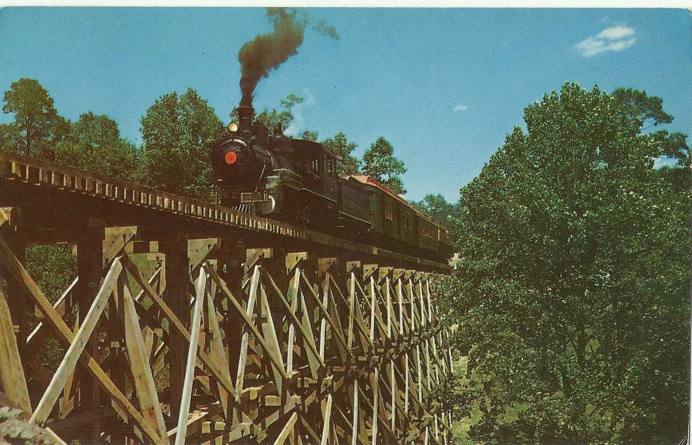 The narrow-gauge Tweetsie Railroad steam train running between Boone and Blowing Rock, North Carolina