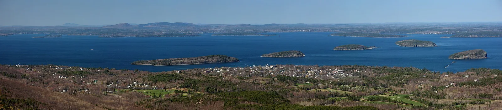 Frenchman bay and bar harbor from cadillac mountain acadia np — Bar Harbor airbnb marketing